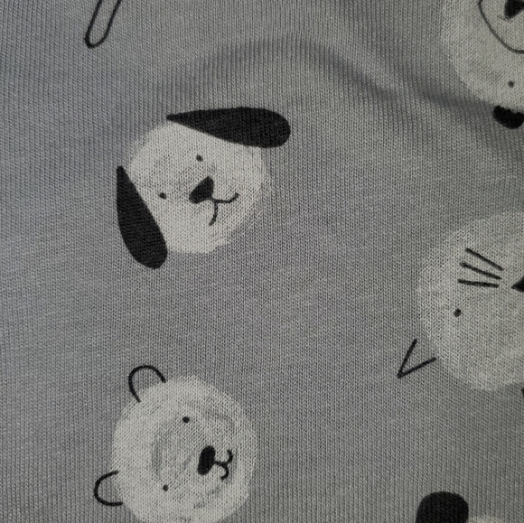 Long Sleeve Onesie with Animals Matching Pants NEW Newborn - Picture 4 of 9